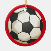 Fußball-Foto Keepake Red Keramikornament (Vorne)