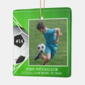 Fußball-Foto Personalisiert Keramikornament (Links)