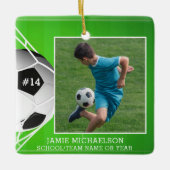 Fußball-Foto Personalisiert Keramikornament (Vorderseite)
