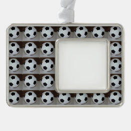 Fußball-Foto Rahmen-Ornament Silber