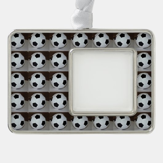 Fußball-Foto Rahmen-Ornament Silber (Vorderseite)