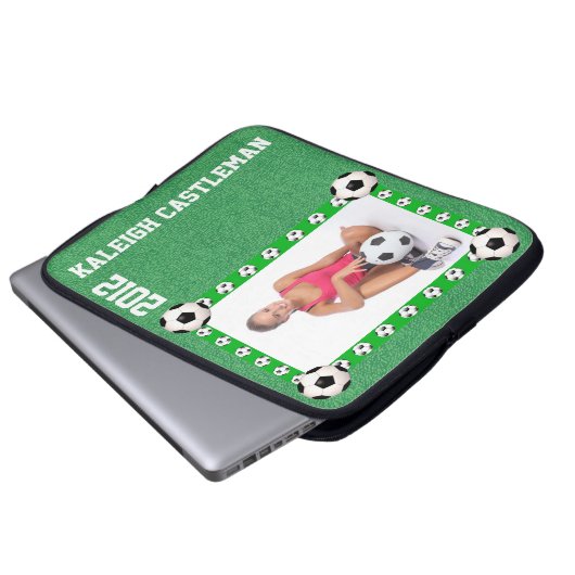 Fußball-Foto-Sieb - SRF Laptopschutzhülle (Vorne Knopf)