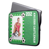 Fußball-Foto-Sieb - SRF Laptopschutzhülle (Vorderseite Links)