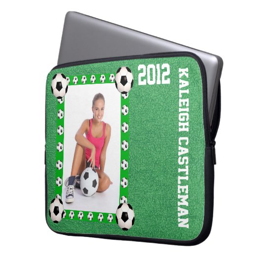 Fußball-Foto-Sieb - SRF Laptopschutzhülle (Vorderseite Links)