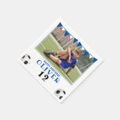 Fußball-Foto - Sport Geburtstag Serviette (Ecke)