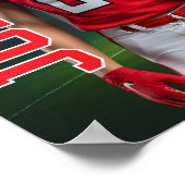 Fußball-Foto-Spotlight-Hintergrund Sport für Senio Poster (Ecke)