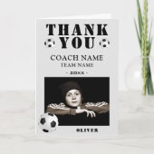 Fußball Foto Trainer Dankeskarte (Vorderseite)