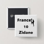 Fußball-Frankreich, anpassbar Button (Vorne & Hinten)