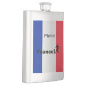 Fußball-Frankreich, anpassbar Flachmann (Rechts)