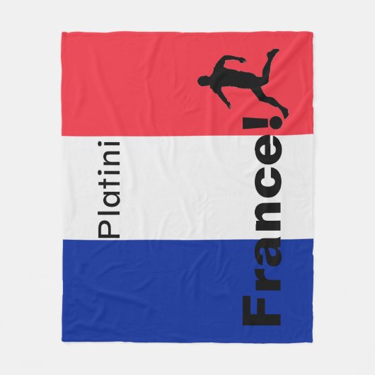 Fußball-Frankreich, anpassbar Fleecedecke (Vorderseite)