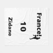 Fußball-Frankreich, anpassbar Fleecedecke (Vorderseite (Horizontal))