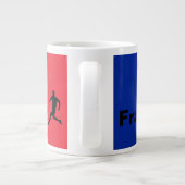 Fußball-Frankreich, anpassbar Jumbo-Tasse (Rückseite)