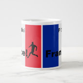 Fußball-Frankreich, anpassbar Jumbo-Tasse (Vorderseite)