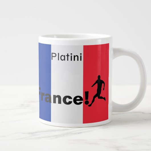 Fußball-Frankreich, anpassbar Jumbo-Tasse (Rechts)