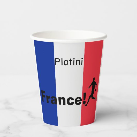 Fußball-Frankreich, anpassbar Pappbecher (Rückseite)