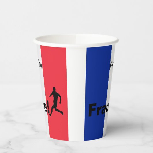 Fußball-Frankreich, anpassbar Pappbecher (Links)