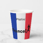 Fußball-Frankreich, anpassbar Pappbecher (Vorderseite)