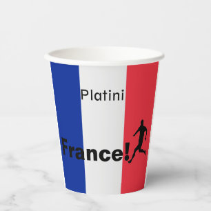 Fußball-Frankreich, anpassbar Pappbecher
