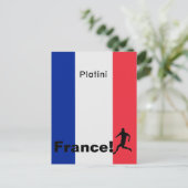 Fußball-Frankreich, anpassbar Postkarte (Stehend Vorderseite)
