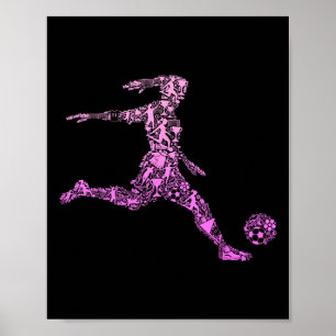 Fußball Frauen Mädchen Jugendspielerin Poster
