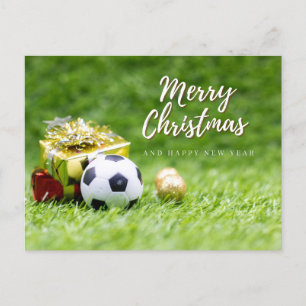 Fußball Frohe Weihnachts-Glück Neujahr Geschenk Ca Postkarte