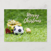 Fußball Frohe Weihnachts-Glück Neujahr Geschenk Ca Postkarte (Vorderseite)