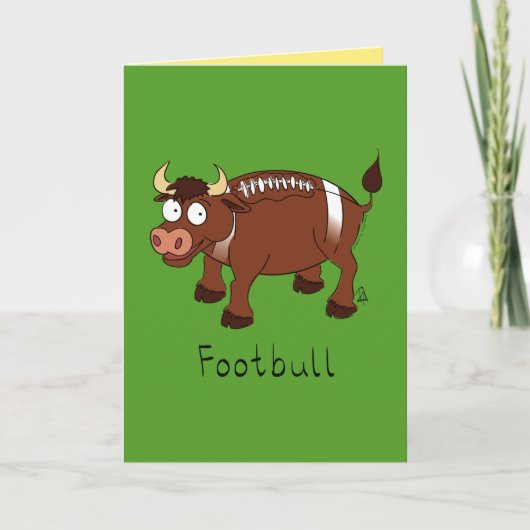 Fußball - Funny Football Bull Card Karte (Vorderseite)