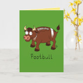 Fußball - Funny Football Bull Card Karte (Gelbe Blume)