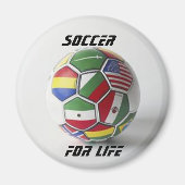 Fußball für den globalen Flaggenmagnet Magnet (Vorne)