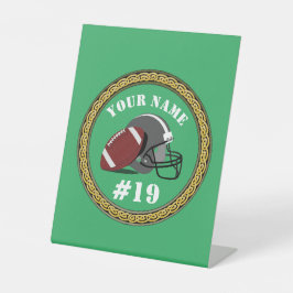 Fußball für Fußball - Name und Nummer hinzufügen Sockelschild