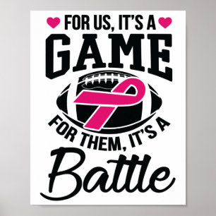 Fußball für sie sein kleines Geschrei mit Brustkre Poster