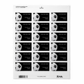 Fußball-Fußball-Adressetiketten Adressaufkleber (Vorne)