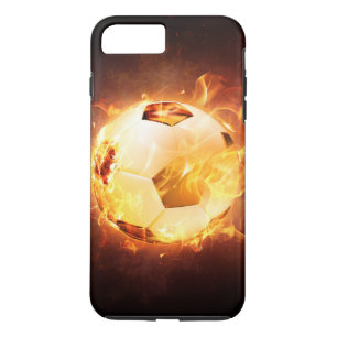 Fußball-Fußball auf Feuer Case-Mate iPhone Hülle