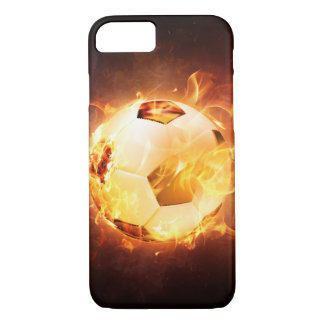 Fußball-Fußball auf Feuer Case-Mate iPhone Hülle