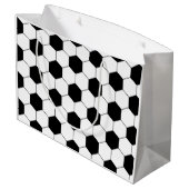 Fußball-Fußball-Ball-Beschaffenheit Große Geschenktüte (Rückseite Schrägansicht)