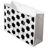 Fußball-Fußball-Ball-Beschaffenheit Große Geschenktüte (Vorderseite Schrägansicht)