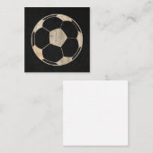 Fußball-Fußball-Ball mit Newsprint auf schwarz Mitteilungskarte (Vorne/Hinten)