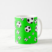 Fußball/Fußball-Ball Nahtloses Muster Kaffeetasse (VorderseiteRechts)