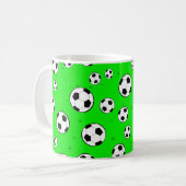 Fußball/Fußball-Ball Nahtloses Muster Kaffeetasse (Vorderseite Links)