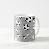 Fußball/Fußball-Ball Nahtloses Muster Kaffeetasse (VorderseiteRechts)