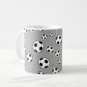 Fußball/Fußball-Ball Nahtloses Muster Kaffeetasse (Vorderseite Links)