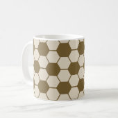 Fußball/Fußball-Ball-Textur - Braune Töne Kaffeetasse (Vorderseite Links)
