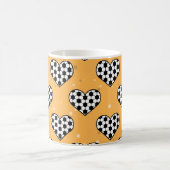 Fußball-/Fußball-Ball-Textur in Herzform Kaffeetasse (Mittel)