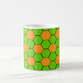 Fußball / Fußball-Ball Textur - Orange & Green Kaffeetasse (Mittel)