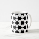Fußball-/Fußball-Ball-Texturmuster Kaffeetasse (VorderseiteRechts)