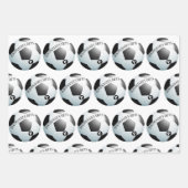 Fußball-Fußball-Benutzerdefinierter Monogrammname Geschenkpapier Set (Vorderseite 2)