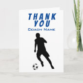 Fußball Fußball Blue Vielen Dank Coach Card Dankeskarte (Vorderseite)