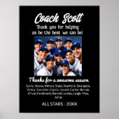 Fußball-Fußball-Bussen mit Team-Foto Poster (Vorne)