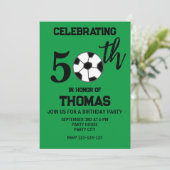 Fußball-Fußball-Coach 50. Geburtstag Einladung (Stehend Vorderseite)