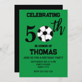 Fußball-Fußball-Coach 50. Geburtstag Einladung (Vorne/Hinten)